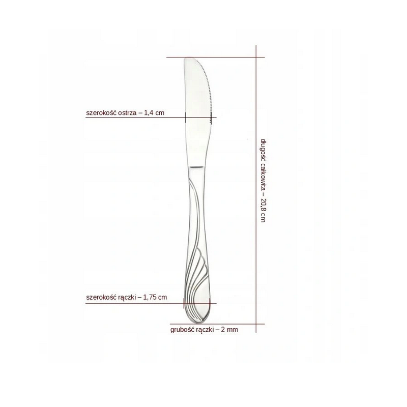 Komplet noży obiadowych LISA, 3 el - zdjęcie 3